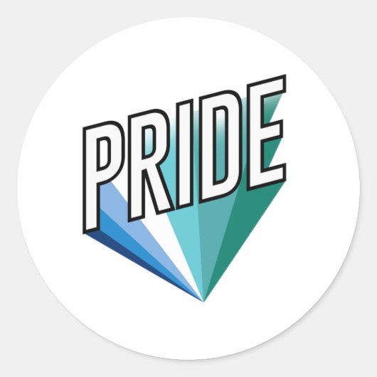 Homo Pride Burst Ronde Sticker (Voorkant)