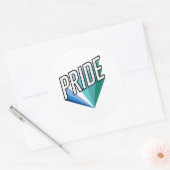 Homo Pride Burst Ronde Sticker (Envelop)