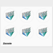 Homo Pride Burst Ronde Sticker (Vel)