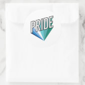 Homo Pride Burst Ronde Sticker (Tas)