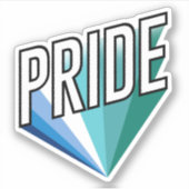 Homo Pride Burst Sticker (Voorkant)