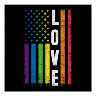 Homo Pride Cadeaus Mannen Vrouwen LGBT Regenboog V Perfect Poster