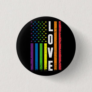 Homo Pride Cadeaus Mannen Vrouwen LGBT Regenboog V Ronde Button 3,2 Cm