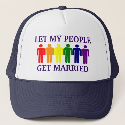 Homo Pride Steunt Homo Huwelijk Trucker Pet (Voorkant)