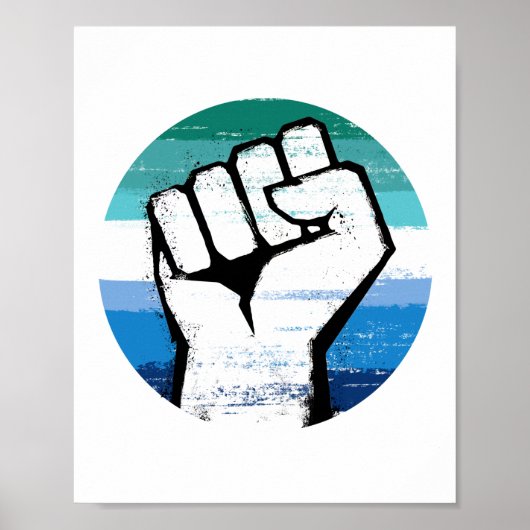 Homo Pride Vuist Cirkel Print (Voorkant)
