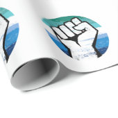 Homo Pride Vuist Cirkel Print Cadeaupapier (Rol Hoek)