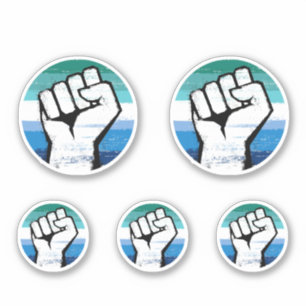 Homo Pride Vuist Cirkel Print Sticker
