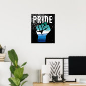 Homo Pride Vuist Poster (Thuiskantoor)
