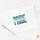 Homo Pride Woord Ronde Sticker (Envelop)