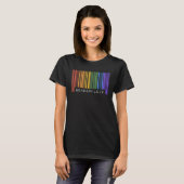 Homo Queer Streepjescode Trots Genderfluid Estheti T-shirt (Voorkant volledig)