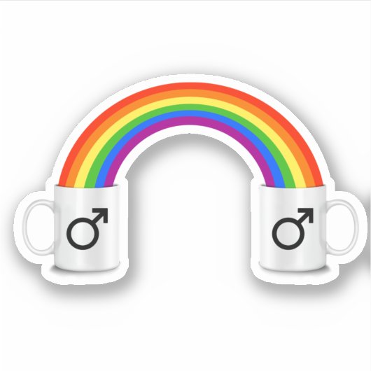 Homo Regen Koffie Afspraak Sticker (Voorkant)