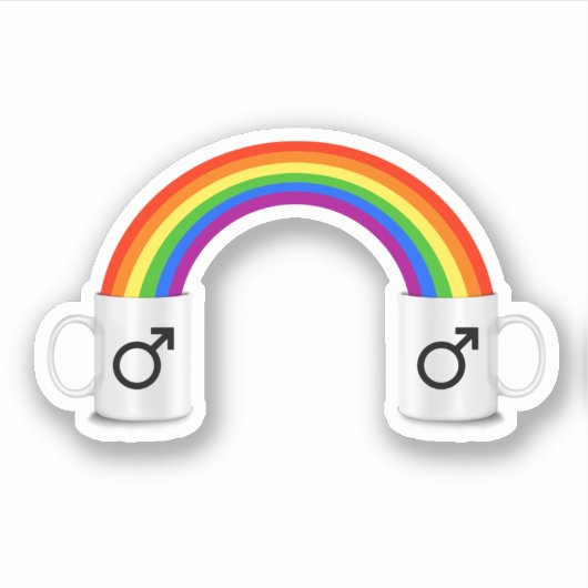 Homo Regen Koffie Afspraak Sticker (Voorkant)
