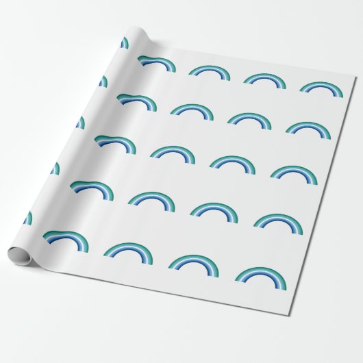 Homo Regenboog Azure Cadeaupapier (Uitgerold)