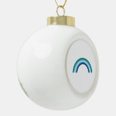 Homo Regenboog Azure Keramische Bal Ornament (Links)