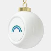Homo Regenboog Azure Keramische Bal Ornament (Rechts)