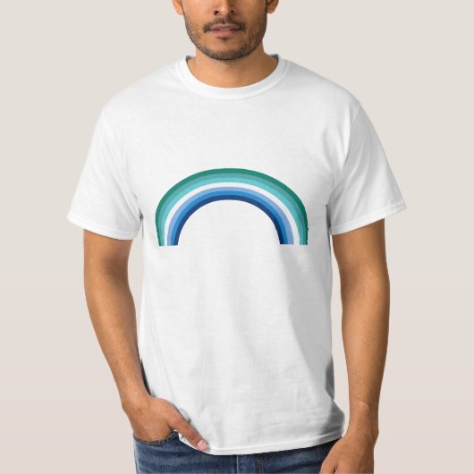 Homo Regenboog Azure T-shirt (Voorkant)