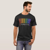 Homo Regenboog Barcode Pride Toronto Canada Esthet T-shirt (Voorkant volledig)