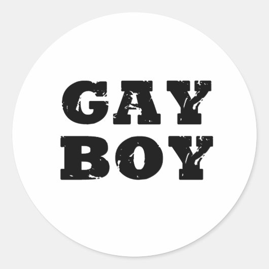 homo ronde sticker (Voorkant)