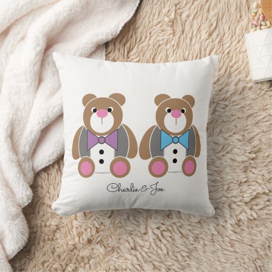 homo ' s met een teddybeer bruiloft kussen (Deken)