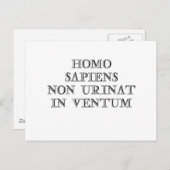 Homo Sapiens Non-Urinat in Ventum Briefkaart (Voorkant / Achterkant)