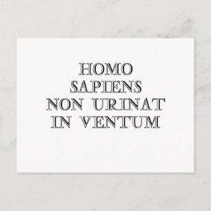 Homo Sapiens Non-Urinat in Ventum Briefkaart