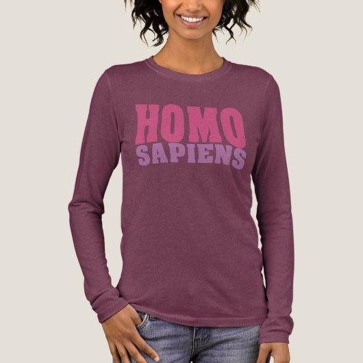 HOMO SAPIENS-shirten Tri-Blend Shirt (Voorkant)