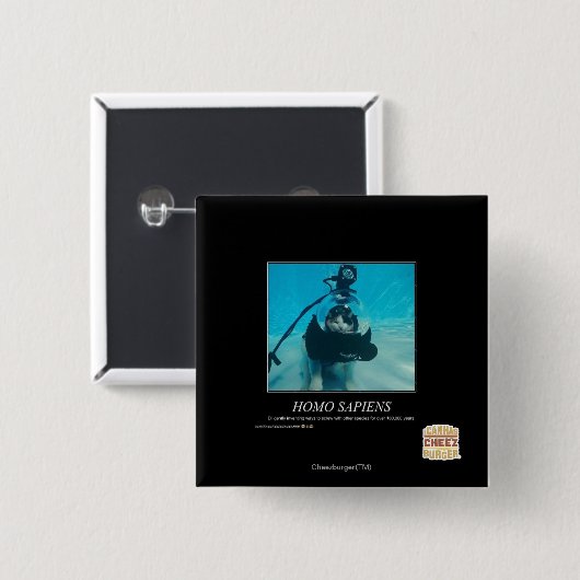Homo Sapiens Vierkante Button 5,1 Cm (Voorkant /achterkant)