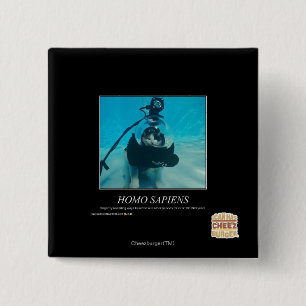 Homo Sapiens Vierkante Button 5,1 Cm
