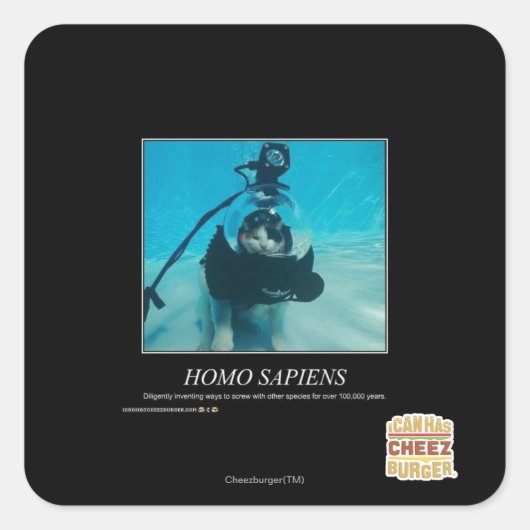 Homo Sapiens Vierkante Sticker (Voorkant)