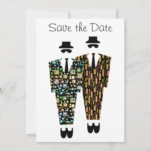 Homo Save The Date Aankondigingskaart (Voorkant)