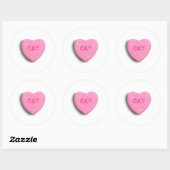 Homo snoep hart ronde sticker (Vel)
