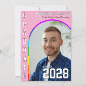 Homo Studententrots Regenboog Roze Afsluitingsfees Kaart (Voorkant)