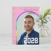 Homo Studententrots Regenboog Roze Afsluitingsfees Kaart (Staand voorkant)