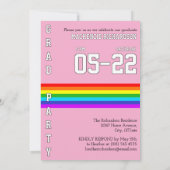 Homo Studententrots Regenboog Roze Afsluitingsfees Kaart (Achterkant)