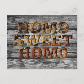 Homo Sweet Homo voor de homesteader van de Gay! Briefkaart