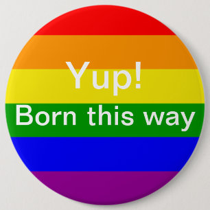 Homo trots ja zo geboren Regenboogvlag Ronde Button 6,0 Cm