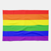 homo trotse regenboogkleuren markeren homoseksueel theedoek (Horizontaal)