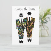 Homo Trouwdatum Aankondigingskaart Save The Date (Staand voorkant)