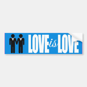 HOMO TROUWEN LIEFDE IS LIEFDE -.png Bumpersticker