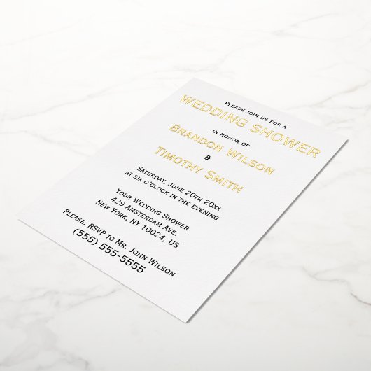 Homo trouwfeest uitnodigingen echte goud (Gedraaid)