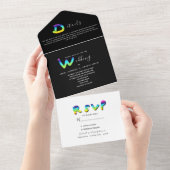 Homo Trouwfoto All In One Uitnodiging (Afscheurbaar)