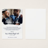 Homo trouwpaar om gasten te bedanken met kwast visitekaartje (Voorkant /achterkant)