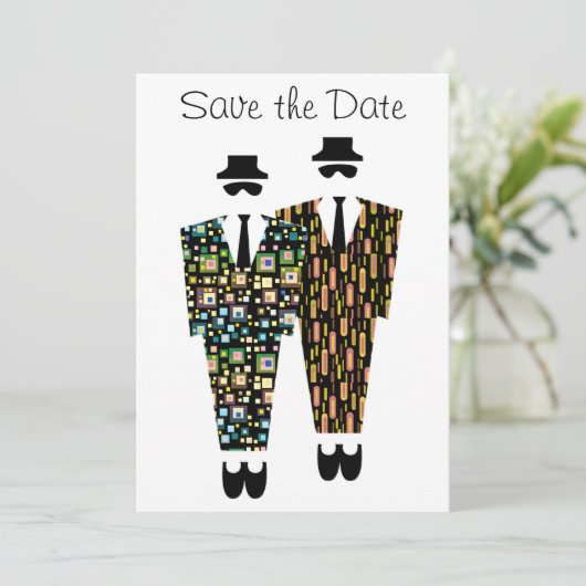 Homo Uitnodigingskaart voor aankondiging van de tr (Staand voorkant)