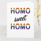 Homo Verjaardag Funny Homo Sweet Homo Kaart (Gele Bloem)