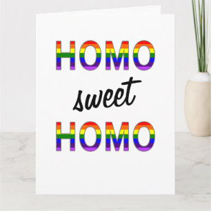 Homo Verjaardag Funny Homo Sweet Homo Kaart