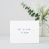 Homo-verloofd briefkaart (Staand voorkant)