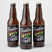 Homo voelen als hel holebi trots bier etiket (Flessen)