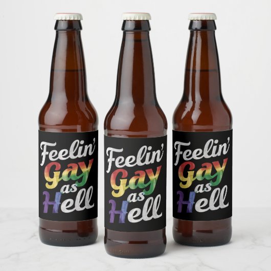 Homo voelen als hel holebi trots bier etiket (Flessen)