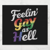 Homo voelen als hel holebi trots bier etiket (Enkel label)