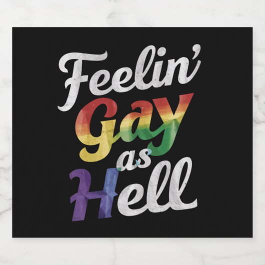 Homo voelen als hel holebi trots bier etiket (Enkel label)